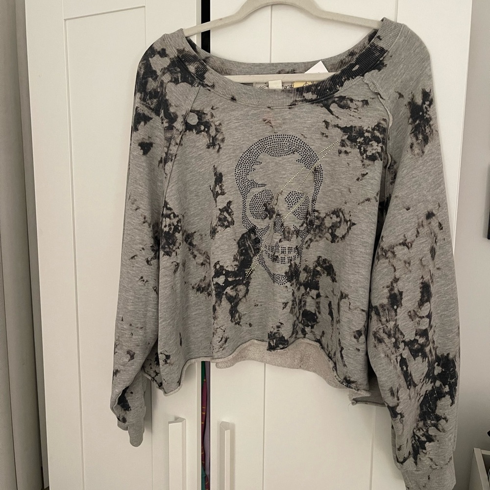 Vintage Havana cropped crew with skull